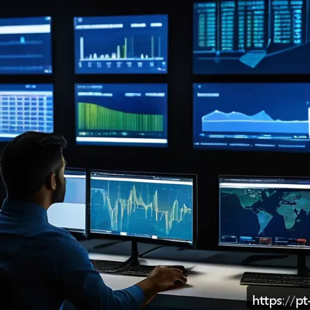 SIEM과 데이터 손실 방지 DLP 통합 방안 - A modern corporate security operations center (SOC) with diverse professionals analyzing real-time S...