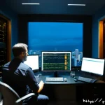 Home 23 법적 요건을 충족하는 SIEM 로그 관리 방법 - Photorealistic Brazilian cybersecurity operations center in São Paulo, diverse compliance analysts r...